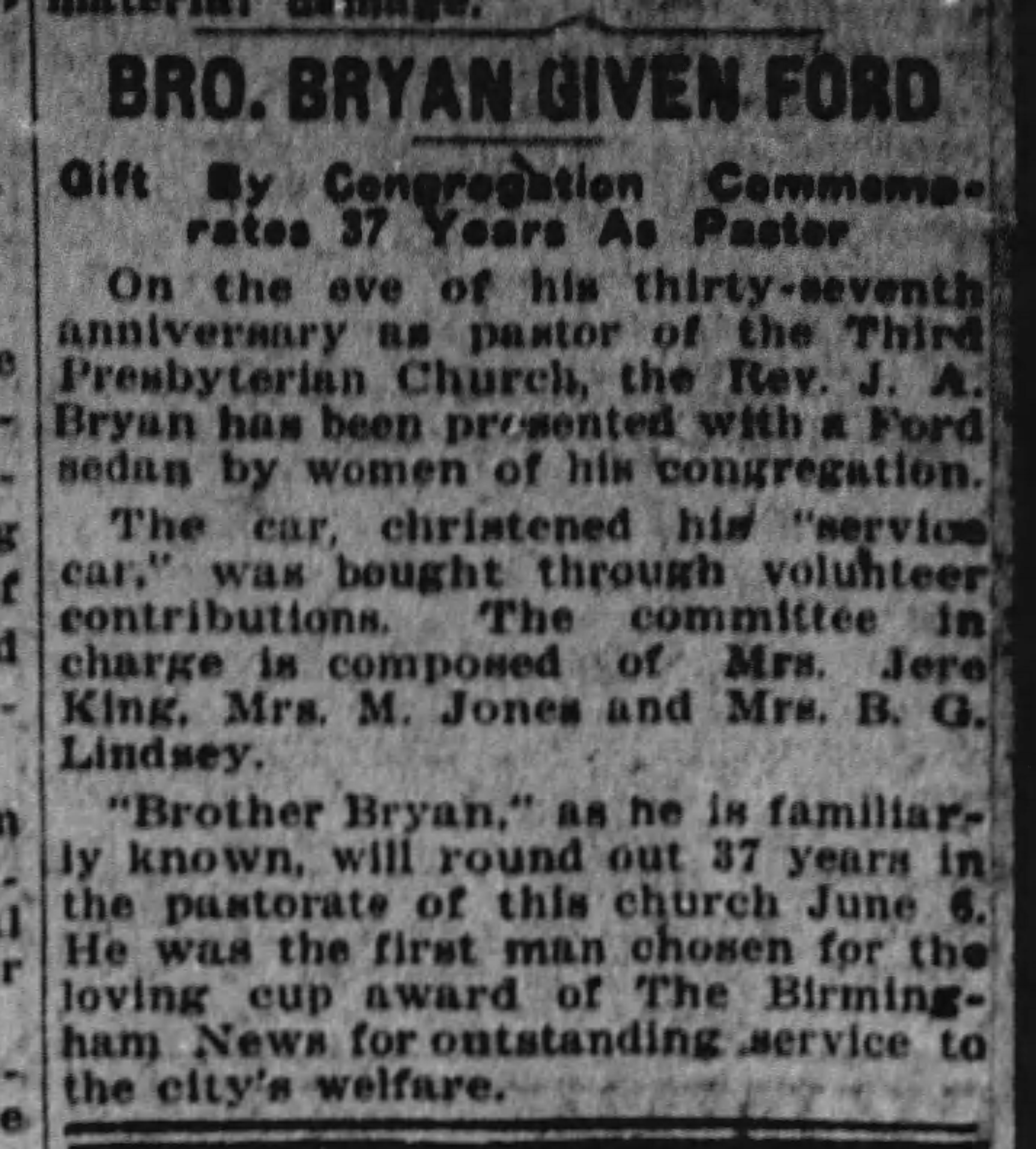 Bro Bryan Given Ford